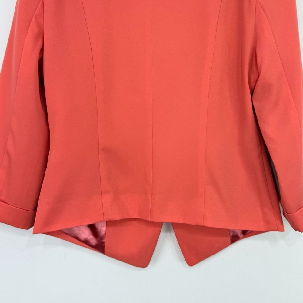 Birryshop Coral Orange Asian Lined Sprin Summer Blazer Jacket NEW - Picture 13 of 16